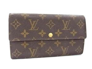 1円 LOUIS VUITTON ルイヴィトン N61725 ダミエ ポシェットポルトモネクレディ 二つ折り 長財布 ウォレット ブラウン系 FH3384