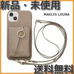 MAELYS LOUNA iPhone14Plus ベージュ ストラップ付き