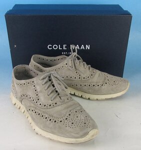 LYF13358 COLE HAAN コールハーン ZEROGRAND WING OX D44059 ウィングチップ シューズ レディース 7B アイアンストーン