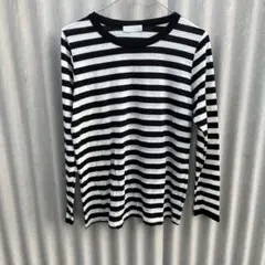 SALON 白黒ストライプ 長袖Tシャツ Mサイズ