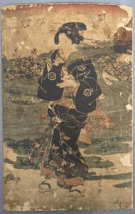 【送料無料】s11224真作　版画 美人 浮世絵　木版画　錦絵 