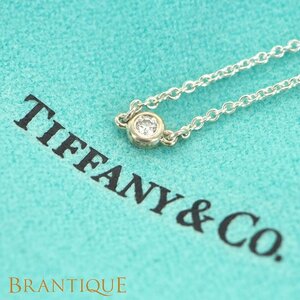 ■1円~■ TIFFANY&Co. ティファニー バイザヤード SV シルバー 925 0.9g ダイヤモンド 1PD ブレスレット アクセサリー 箱 巾着 「24976」