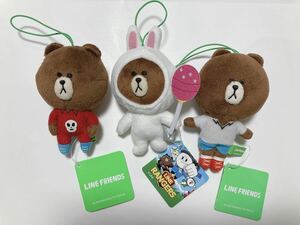 紙タグ付*LINE FRIENDS ブラウン 青春マスコット LINEレンジャー オレたちワルマスコット 小 ぬいぐるみ 非売品 検/コニー サリー ライン