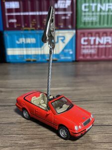 ◎メルセデス・ベンツ CLK 赤 メモスタンド◎オリジナル加工品 メモクリップ 車雑貨 文具 ハンドメイド Mercedes-Benz