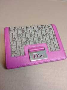 値下げ セール 中古 Christian Dior ディオール 名刺入れ トロッター パスケース 二つ折りカードケース DIOR trotta cardcase 送料無料