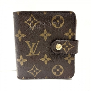 ルイヴィトン LOUIS VUITTON 2つ折り財布 M61667 コンパクトジップ - MI1002 財布 モノグラム