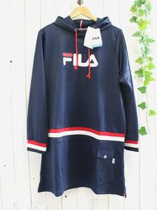 新品*FILA フィラ*UVカット90% 吸水速乾 パーカーワンピース ジャージー スポーツウェア(5L) 大きいサイズ レディース