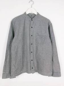 MUJI 無印良品 スタンドカラーシャツ ギンガムチェック ライト起毛 853260-350 長袖 M メンズ 中古 /GH