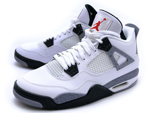 国内正規品 新品未使用 NIKE AIR JORDAN 4 RETRO ナイキ エア ジョーダン 4 レトロ WHITE CEMENT 1989年 オリジナルカラー セメント 103 27