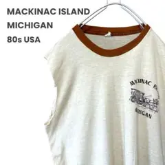 MACKINAC ISLAND タンクトップ 80s USA マカノー 古着