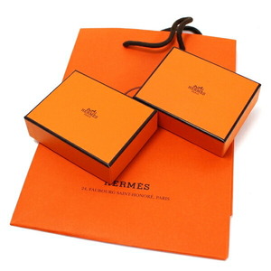 ★ エルメス 空箱 ボックス オレンジ 11×8.5×3.5センチ 2個 中古 ABランク HERMES |レディース メンズ