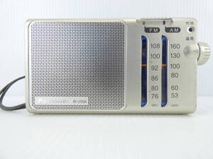 ★☆Panasonic ワイドFM対応 FM/AMコンパクトラジオ RF-U150A 動作品 オマケ新品電池付き☆★