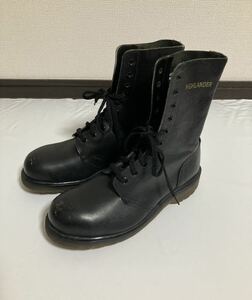 80s 90s ドクターマーチン イングランド 製HIGHLANDER 10ホールブーツ Dr.Martens 黒 ブラック 24.5㎝ 80年代 90年代 UK ヴィンテージ