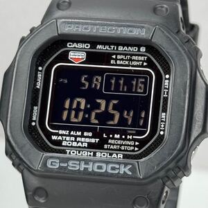 極美品 CASIO G-SHOCK GW-M5610-1BJF タフソーラー 電波受信 電波ソーラー マルチバンド6 スクウェア ブラック 反転液晶 オリジンモデル 