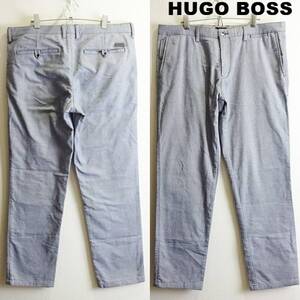 即決★ 送料無★ ビッグサイズ★　HUGO BOSS　スリムトラウザーパンツ　W96cm　ストレッチ　グレー　トルコ製　ヒューゴボス　H687