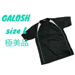 極美品✨『GALOSH 』【L】半袖Tシャツスポーツウェア/黒/ポリ素材/p23