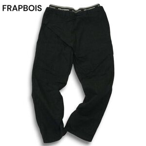 FRAPBOIS フラボア 通年 ロゴ ウエストゴム★ 総柄 ストレッチ イージー パンツ Sz.1 メンズ ユニセックス 黒 　A5B00119_1#R