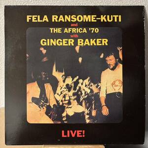 Fela Kuti Ginger Baker Live! レコード LP フェラ・クティ ジンジャー・ベイカー vinyl アナログ cream クリーム ライヴ ライブ