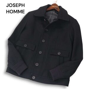 JOSEPH HOMME ジョセフ オム 秋冬 ウール100%★ ワーク ジャケット ブルゾン Sz.46 メンズ 黒　I4T04257_C#N