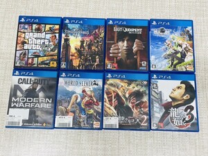 中古　動作未確認　 PS4ソフト　まとめ売り　進撃の巨人　ワンピース　龍が如く　GTA　ロストジャッジメント　SAO　キングダムハーツ