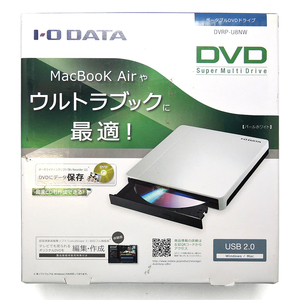 I−O・DATA アイオーデータ ポータブルDVDドライブ バスパワー駆動 USB接続 通電確認済み 100円から売切り！