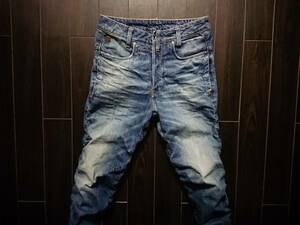 G-STAR RAW♪STAQ 3D TAPERED♪ジースター♪立体裁断♪3D♪リップル加工♪W28 L30♪D02036 8595 2966