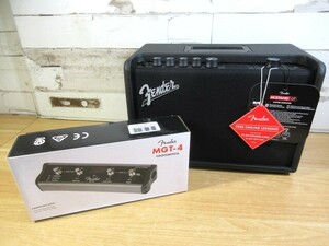 1D4-3「Fender MUSTANG GT40＋MGT-4 FOOTSWITCH セット フェンダー」ギター アンプ 美品 通電確認済み 現状品 