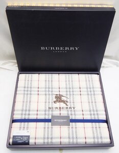 BURBERRY バーバリー☆タオルシーツ BB002 VAB3553004 140×240cm ホワイト×チェック☆X1219213