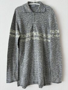 MISSONI ミッソーニ 長袖ニットポロシャツ グレー系 M 