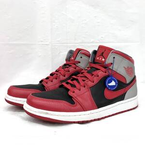 NIKE ナイキ Air Jordan 1 Mid エアジョーダン 1 ミッド Fire Red Cement ファイヤーレッドセメント 554724-603 サイズ27.5cm