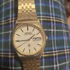 GOLDcolor SEIKO 7853ロードクオーツ 稼働 金文字盤綺麗