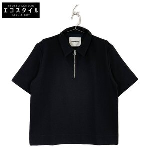 JIL SANDER ジルサンダー 23年 J22DR0003 ブラック コットン ポロシャツ ブラック 44 トップス ポリエステル メンズ 中古