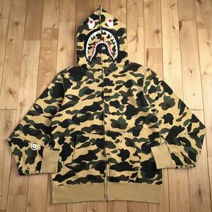 1st camo yellow シャーク パーカー Lサイズ shark full zip hoodie a bathing ape BAPE エイプ ベイプ アベイシングエイプ 迷彩 iez3