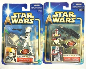 STAR WARS スター・ウォーズ　DX フィギア Clone Trooper & Clone Trooper Republic Gunship Pilot ATTACK OF THE CLONES TOMY