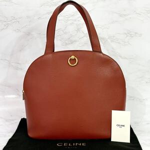 セリーヌ CELINE ハンドバッグ トートバッグ レザー レッド　7-24721