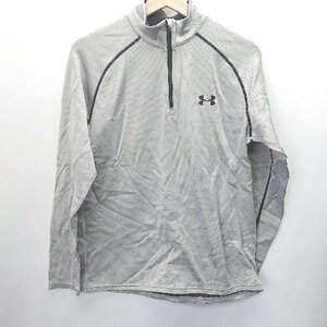 ◇ UNDER ARMOUR アンダーアーマー 長袖 ハーフジップトップス サイズM グレー レディース E