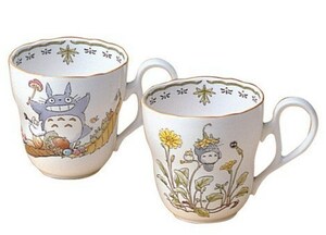 ノリタケ！ ☆となりのトトロ・ペアマグカップ(絵変り）・A☆ 25 ギフト コーヒー 紅茶 ミルク