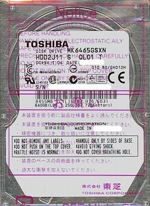 TOSHIBA(東芝) ノート用HDD 2.5inch MK6465GSXN 640GB [管理:1000002666]
