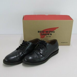 《中古》REDWING POSTMAN OX FORD 101 25.5cm相当 ブラック 箱あり ソール減り、全体的にキズ、こすれ、シワ、中敷シミあり（西）