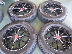 レイズ　グラムライツ　57FXX　17×7J＋42　17インチ　114.3/5　225/65R17　2021年　約8分山　RAV4/ハリアー等