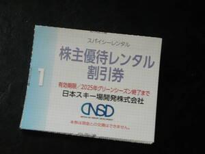 日本スキー場開発株式会社　株主優待券　スパイシーレンタル