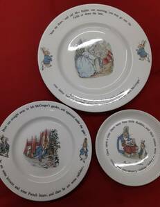 ＃6603【中古品】Wedgwood　ピーターラビット皿3点セット