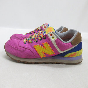 k■【23.5cm】ニューバランス/New Balance WL574EXB ナイロンスニーカー/ピンク/LADIES■2 【中古】