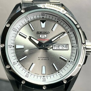 新品 SEIKO5 SPORTS セイコー5 スポーツ 腕時計 自動巻き SARZ003 メカニカル Mechanical アナログ デイデイト カレンダー シルバー 24石