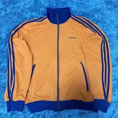 adidas トラックジャケット オレンジネイビー Lサイズ