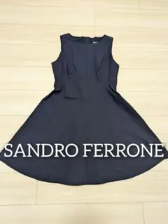 SANDRO FERRONE　ノースリーブワンピース　ネイビー