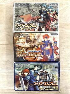 【限定即決】FIRE EMBLEM ファイアーエムブレム3種(烈火の剣&聖魔の光石&封印の剣）箱‐取説‐別紙あり N.2014 ゲームボーイ アドバンス