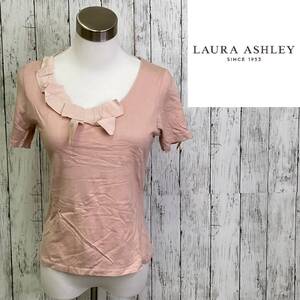 LAURA ASHLEY★ローラ アシュレイ★リボン カットソー Tシャツ★サイズS　16-25