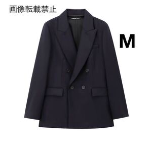 vintage ヴィンテージ レトロ ダブル テーラードジャケット ブレザー アウター Mサイズ レディース★ZARA 好きな方に★秋冬新作 新品★