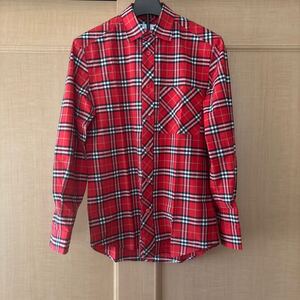 Burberry London Check Shirt 長袖シャツ チェック レッド チェック柄 長袖 バーバリーロンドン バーバリー XSサイズ クリーニング済